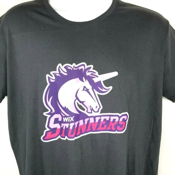 Unicorn Wix Stunners Super Bowl 2017 L T-Shirt Large Unisex Gray Parody Team - Picture 5 of 6